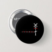 Eisenbahnüberquerung Rrier Sign Halloween Kostüm D Button (Vorne & Hinten)