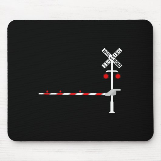 Eisenbahnüberquerung Rrier Sign Halloween Kostüm D Mousepad (Vorne)