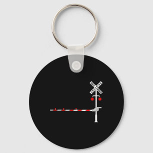 Eisenbahnüberquerung Rrier Sign Halloween Kostüm D Schlüsselanhänger