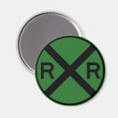 Eisenbahnüberquerung Warning Street Signalzug Magnet (Vorderseite/Rückseite)