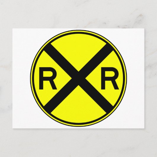 Eisenbahnüberquerung Warning Street Signalzug Postkarte (Vorderseite)