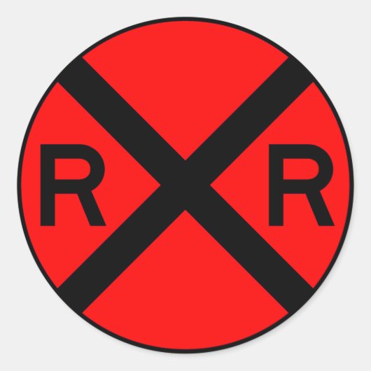 Eisenbahnüberquerung Warning Street Signalzug Runder Aufkleber (Vorderseite)