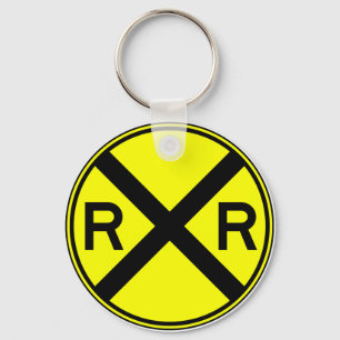 Eisenbahnüberquerung Warning Street Signalzug Schlüsselanhänger