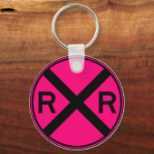 Eisenbahnüberquerung Warning Street Signalzug Schlüsselanhänger (Vorderseite)