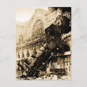 Eisenbahnunfall am Montparnasse, 22. Oktober 1895 Postkarte