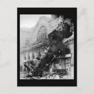 Eisenbahnunfall am Montparnasse, Eisenbahnkatastro Postkarte