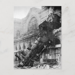 Eisenbahnunfall Vintage-Foto-Postkarte Postkarte