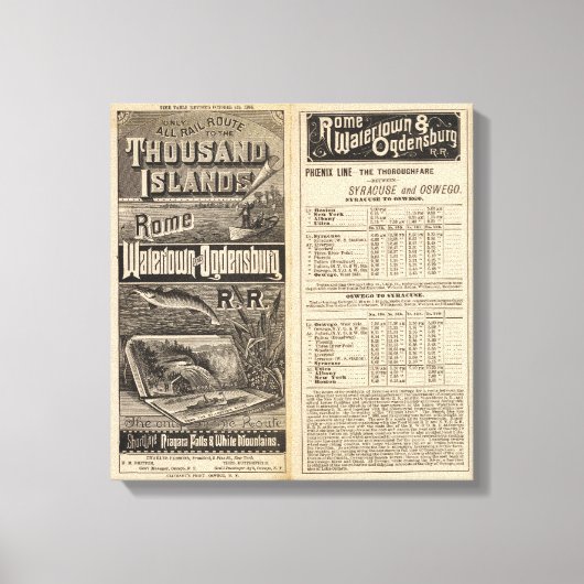 Eisenbahnverbindung zu den Tausend Inseln Leinwanddruck (Vorderseite)