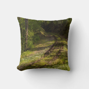 Eisenbahnverbot in einem Wald Kissen
