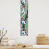 Eisenbahnwachstumsdiagramm Poster (Küche)