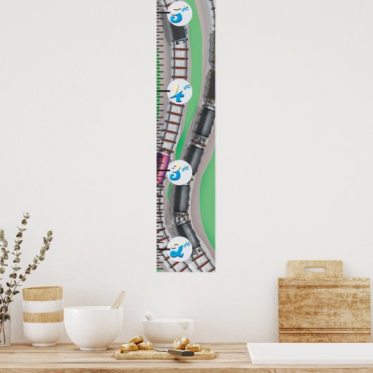 Eisenbahnwachstumsdiagramm Poster (Küche)