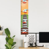 Eisenbahnwachstumsdiagramm Poster (Heimbüro)