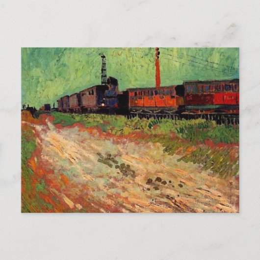 Eisenbahnwagen (F466) Van Gogh Fine Art Postkarte (Vorderseite)