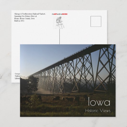 Eisenbahnwagen Postkarte (Vorne/Hinten)