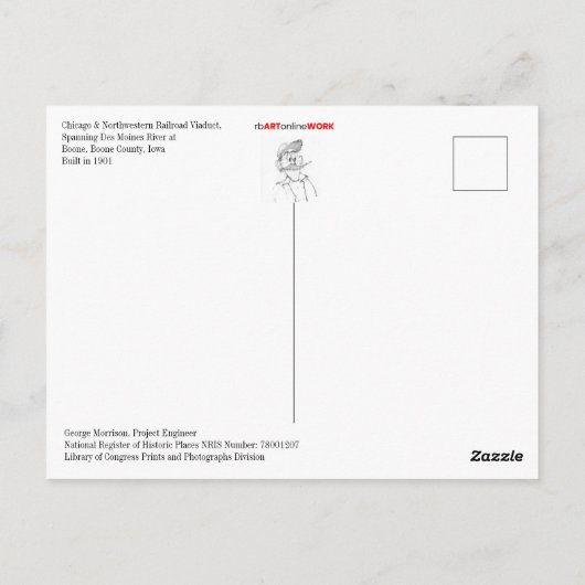 Eisenbahnwagen Postkarte (Rückseite)