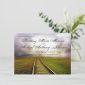 Eisenbahnweg im Feldland - Einladung zur Hochzeit (Stehend Vorderseite)