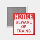 Eisenbahnzeichen Magnet (Vorderseite/Rückseite)