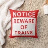 Eisenbahnzeichen, Vorsicht vor Zügen Kissen (Decke)