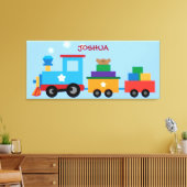 Eisenbahnzug Kinder überwunden Canvas Triptychmaue Leinwanddruck (Insitu (Wohnzimmer))