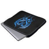 Eisendrachen, -BLAU und -SCHWARZES Laptopschutzhülle (Vorne Knopf)