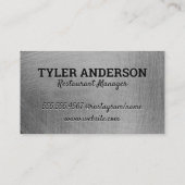 Eisenerz-Lebensmittel auf dem Tisch | Monogramm Visitenkarte (Rückseite)