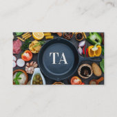 Eisenerz-Lebensmittel auf dem Tisch | Monogramm Visitenkarte (Vorderseite)