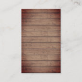 Eisenerz Rustic Wood Restaurant Caterer Visitenkarte (Rückseite)