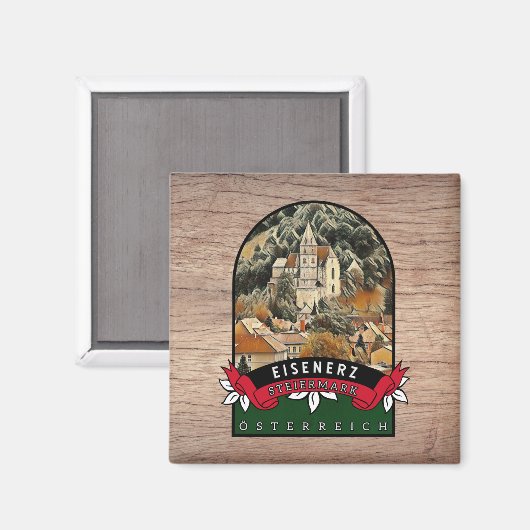 Eisenerz Steiermark Vintag Österreich Souvenir Magnet (Vorderseite/Rückseite)