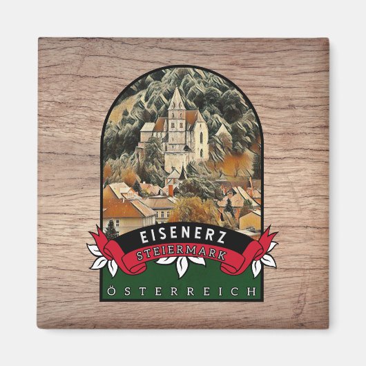 Eisenerz Steiermark Vintag Österreich Souvenir Magnet (Vorne)