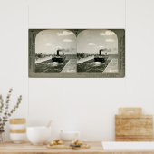 Eisenerzboote Verlassend Soo - Vintages Stereoview Poster (Küche)