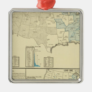 Eisenerzmineregionen Silbernes Ornament