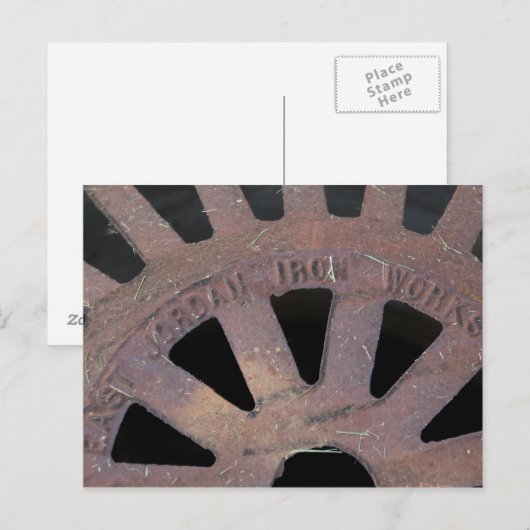 Eisengitter Postkarte (Vorne/Hinten)