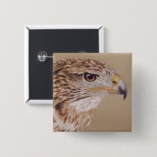 Eisenhaltiger Falke Button (Vorne & Hinten)