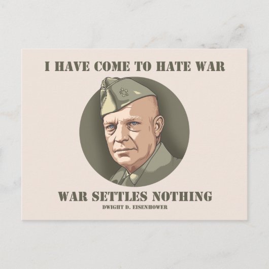 Eisenhower - Krieg Postkarte (Vorderseite)
