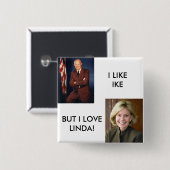 Eisenhower, LindaKetner, I LIKEIKE, ABER I LOVEL… Button (Vorne & Hinten)