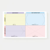 Eisenhower Matrix Post It Post-it Klebezettel (Vorderseite)