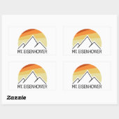 Eisenhower New Hampshire Retro Rechteckiger Aufkleber (Blatt)