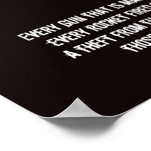 Eisenhower Quotation Peace Poster Print (Ecke)