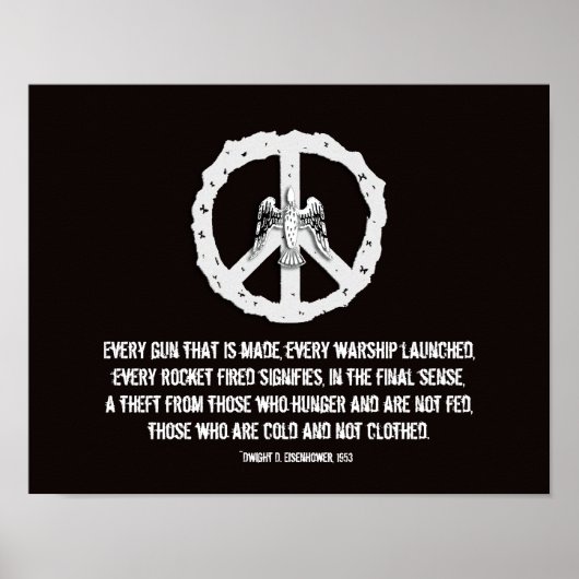 Eisenhower Quotation Peace Poster Print (Vorne)