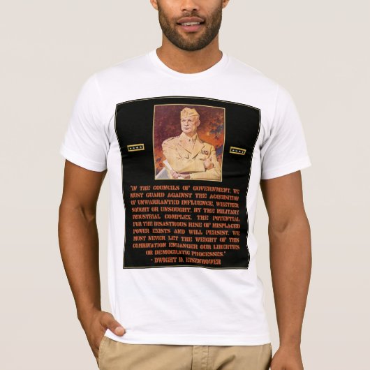 Eisenhower-Zitat warnt über T-Shirt (Vorderseite)