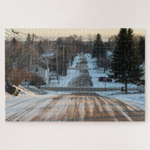 Eisenhut, Michigan im Winter Puzzle
