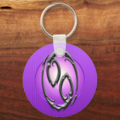 Eisenkarzinuszeichen, lila schlüsselanhänger (Vorderseite)