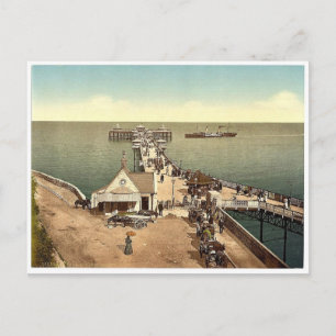 Eisenpier, Llandudno, Wales seltene Photochrom Postkarte