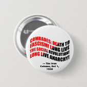 Eisensäule Antifaschistisches Zitat Button (Vorne & Hinten)