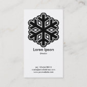Eisensnowflake - weiß visitenkarte (Rückseite)