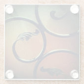 Eiserne Blätter Glasuntersetzer (Rückseite)