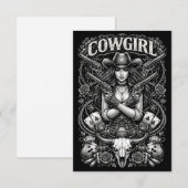 Eiserne Cowgirl Dankeskarte (Vorne/Hinten)