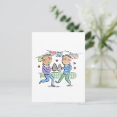 Eiserne Hochzeit Postkarte (Stehend Vorderseite)