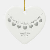 Eiserne-Hochzeitsszenario zum Jubiläum Keramik Ornament (Hinten)