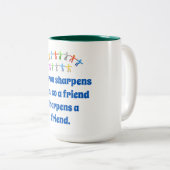 Eiserne Sharpens Eisen - Freundschaftsangebot Zweifarbige Tasse (VorderseiteRechts)